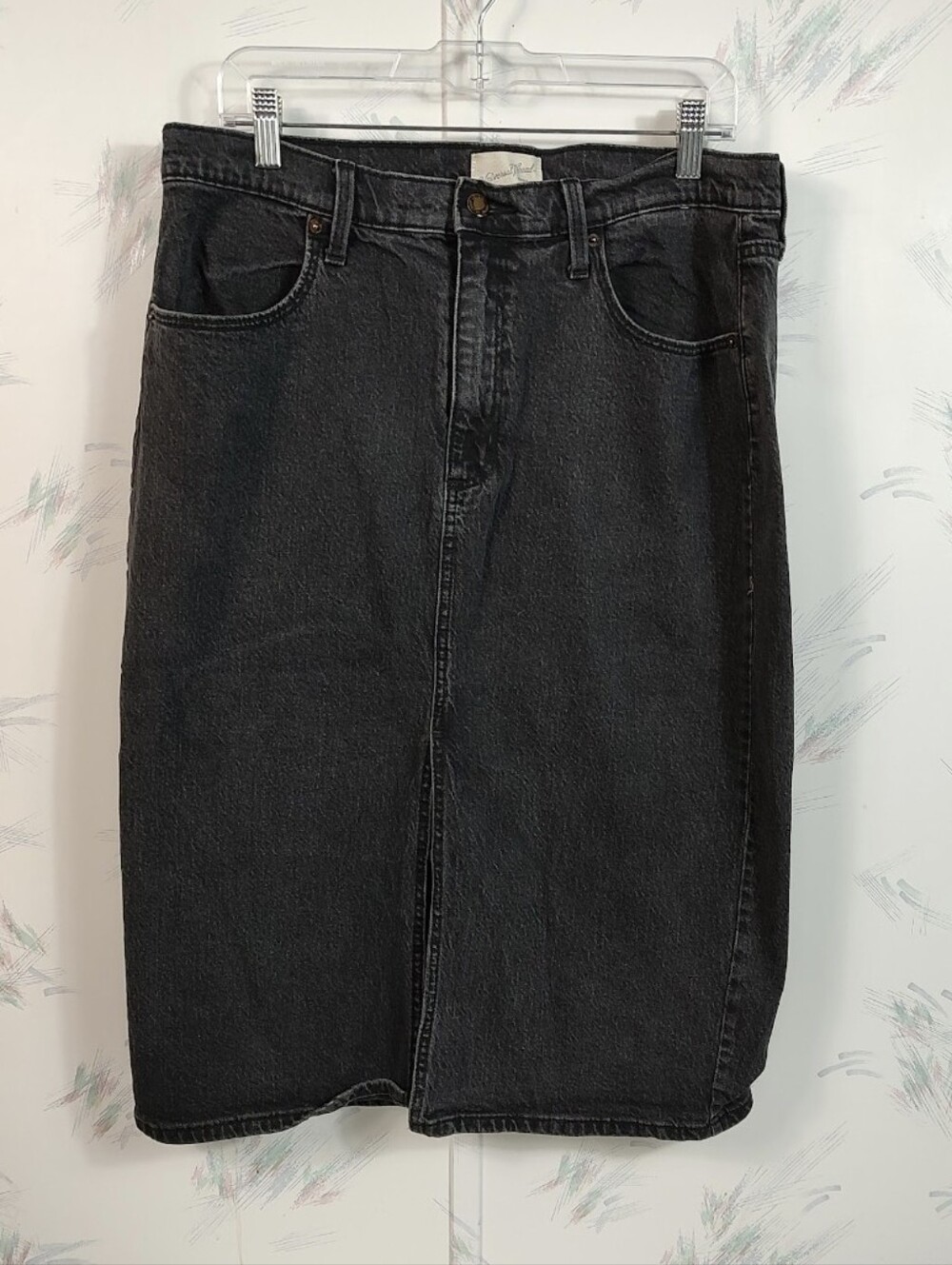 Universal Thread Charcoal Black Denim Skirt 14